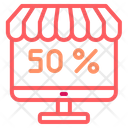 Fifty Percent Discount Icon