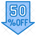 Fifty Percent Discount Icon