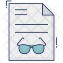 Paper Page Glasses Icon