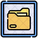 File Explorer Icon - Download in Colored Outline Style