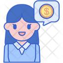 Financial Advisor Female Icon