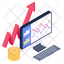 Data Chart Financial Analytics Business Growth Icon