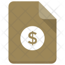 Financial File Dollar Icon