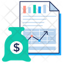 Financial Growth Analysis Business Profit Sales Growth Icon