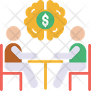 Dollar Brain Business Meeting Discuss Topic Icon