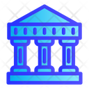 Financial Institute Depository House Bank Building Icon