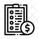 Tablet Financial List Icon