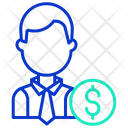Imale Dollar Financial Man Financier Icon