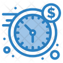 Financial Time Money Time Clock Icon