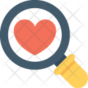 Searching Love Magnifier Icon