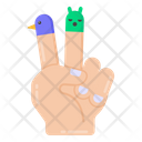 Puppet Show Finger Puppets Hand Wearing Puppets Icon