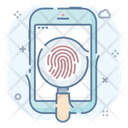 Fingerprint Inspection Fingerprint Analysis Fingerprint Monitoring Icon