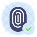 Fingerprint Scanner Approved Security Access Icon