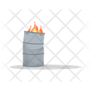 Fire In Barrel Barrel Fire Icon