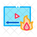 Fire Video Blogger Icon
