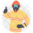 Firefighter Fireman Rescuer Icon