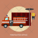 Firefighter Office Building Icon