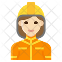 Firefighter Woman Occupation Female Fireman Icon