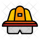 Firefighter Gas Mask Helmet Icon Icon