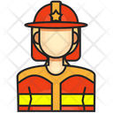 Avatar Female Fireman Icon