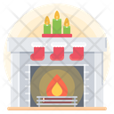 Fireplace Fire Decoration Icon