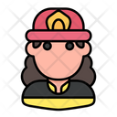 Firewoman Firefighter Job Icon