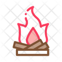 Fire Camping Firewood Icon
