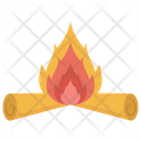 Campfire Firewood Burning Woods Icon