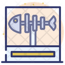 Museum Showcase Fishbone Aquatic Fossils Icon