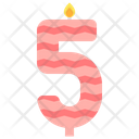Five Number Candle  Icon