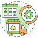Waste Collection Services App Screen Concept Icon
