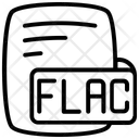 Flac-free-lossless-audio-codec Icon - Download in Line Style