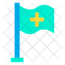 Medical Flag Health Care Hospital Icon