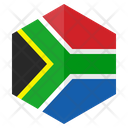 Africa Flag Hexagon Icon