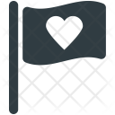 Flag Heart Sign Icon