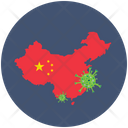 Flag Of China Coronavirus Infected Icon