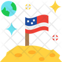Flag On The Moon Icon