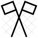 Flags Cross Goal Icon