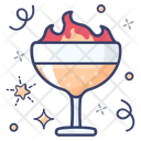 Flaming Drink Hot Drink Juice Icon