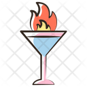 Flaming Drink Glass Icon
