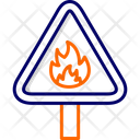 Flammable Danger Emergency Icon