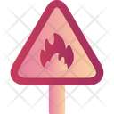 Flammable Danger Emergency Icon