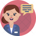 Airport Flight Attendant Customer Care Icon