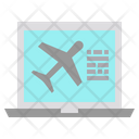 Flight Booking Laptop Icon