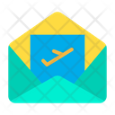 Airplane Document Email Icon