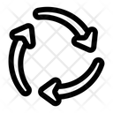 Flip Rotate Recycle Arrow  Icon