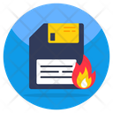 Floppy Disk Burning Icon