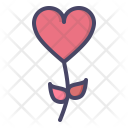 Flower Heart Rose Icon