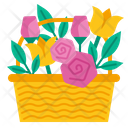Flower Basket Summer Floral Icon