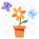 Flower Butterfly Nature Icon